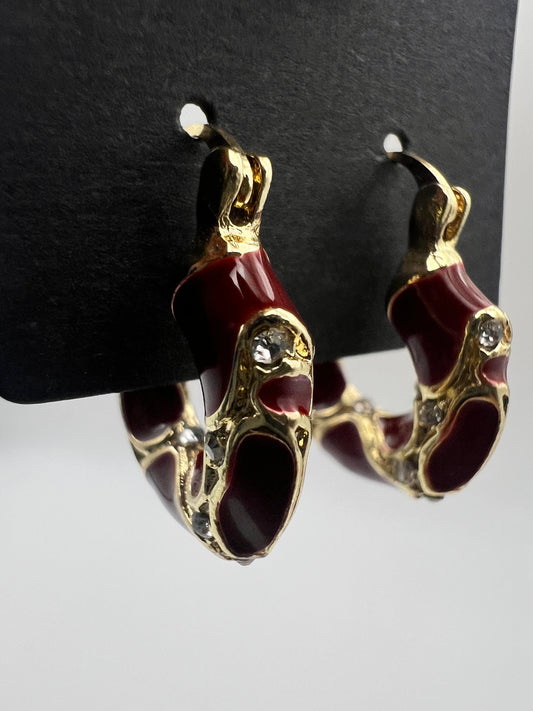 Gilded Rouge Hoops